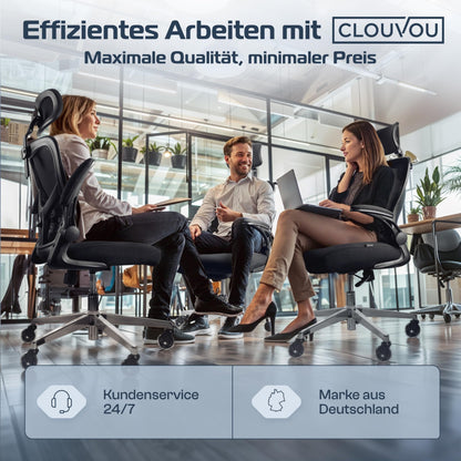 CLOUVOU SmartSeat Ergonomischer Bürostuhl – Testsieger 150kg