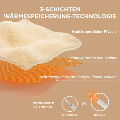 BEDSURE Heizdecke elektrisch - 200x180 cm grau