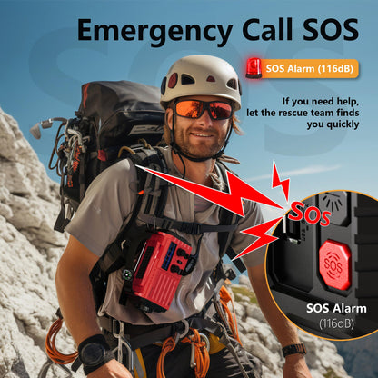 Mesqool Notfallradio AM/FM/SW Kurbelradio mit Solar, 5000 mAh Akku