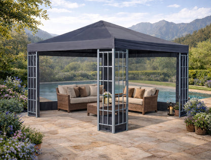 QUICK STAR Ersatzdach für Rank Pavillon 3x3 m Anthrazit RAL 7012