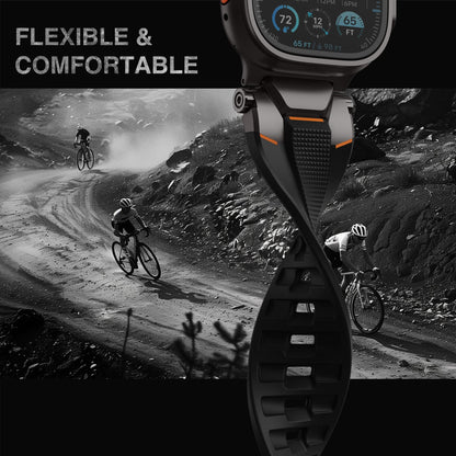 ULTIMAL Sportarmband für Apple Watch Ultra/Series, TPU, Schwarz