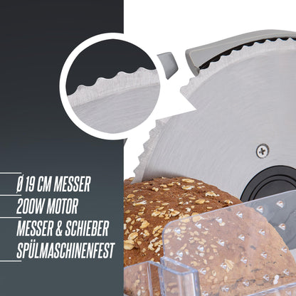 Heinrichs Metall-Allesschneider – Elektrisch, 200W, Edelstahlmesser