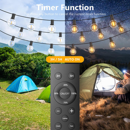 LEDLicht Outdoor LED Lichterkette 45M - 75 LED Dimmbar Warmweiss