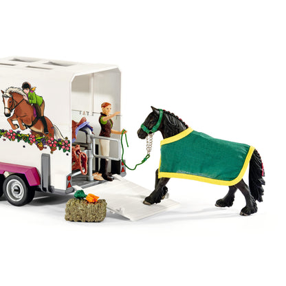 Schleich Horse Club Pick-up mit Pferdeanhänger 42346, 38-teiliges Set