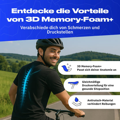 Alpensattel Komfort+ Velosattel ergonomisch mit 3D Memory Foam