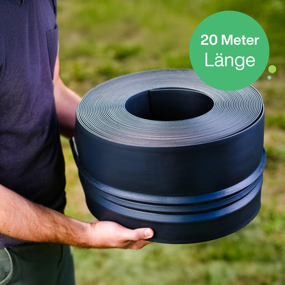 Flexible Rasenkante Kunststoff schwarz – 20m x 20cm Beeteinfassung