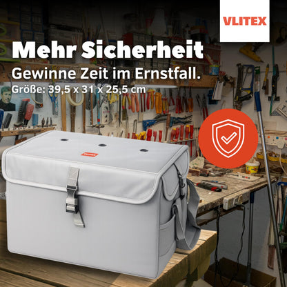 VLITEX Akku Sicherheitsbox XL – hitzebeständige Akku-Ladebox