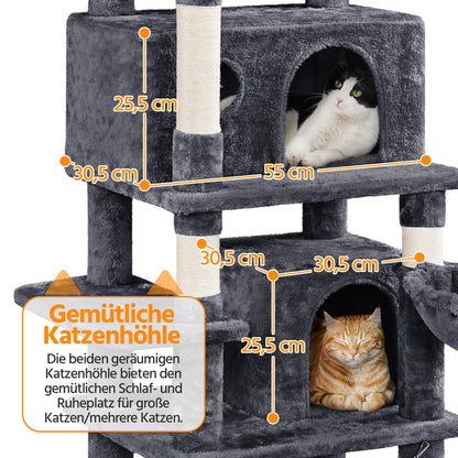 Yaheetech Kratzbaum 170 cm Katzenbaum - Dunkelgrau