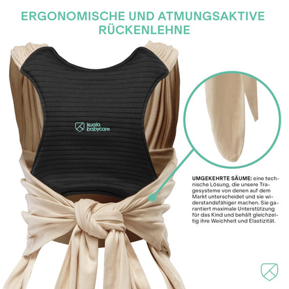 Koala Babycare elastisches Babytragetuch - einfach anzuziehen