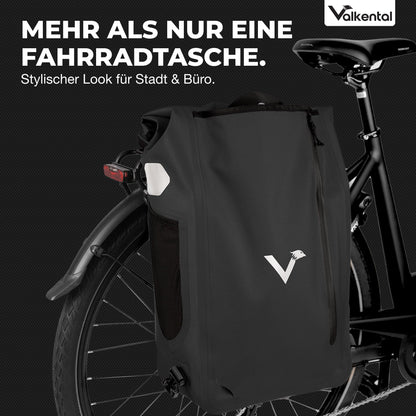 Valkental UrbanX 2in1 Velotasche & Rucksack, wasserdicht, 28 L