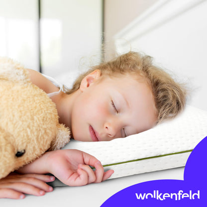 Wolkenfeld Kinderkissen 60x40x6 cm, Memory Foam, ab 2 Jahren