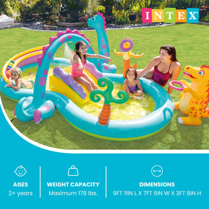 Intex Dinoland 57135EP Wasserspielcenter aufblasbar mit Rutsche