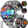 LIGE Smartwatch Herren EF18-A in Schwarz, Edelstahlgehäuse und 1,7 Zoll HD-Display