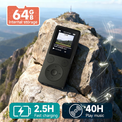 ODEJOI X91 MP3-Player mit Bluetooth 5.3, 64 GB & Lautsprecher