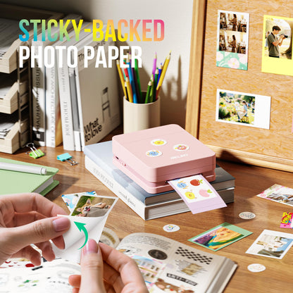 Nelko PP01 Mini Fotodrucker, tragbarer Tintenstrahldrucker, Rosa