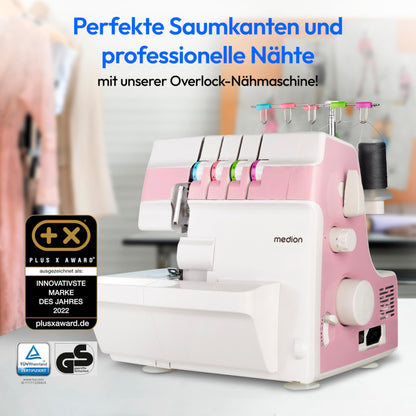 MEDION SO90 MD19169 Overlock Nähmaschine - Rosa