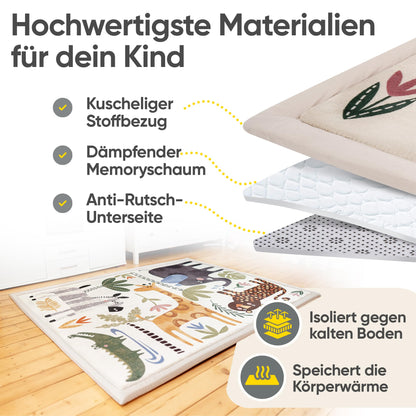 KIDDY KINGDOM Krabbelmatte Memory Schaum - 180x140cm beige