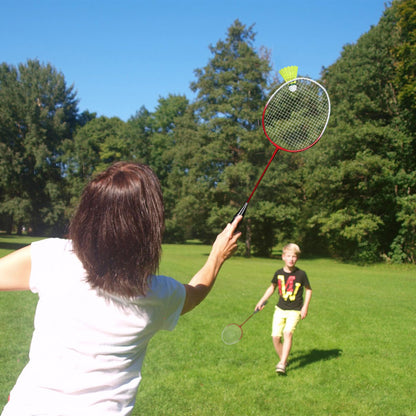 Crafteel Badminton-Set: 4 Schläger, 4 Federbälle und Tragetasche