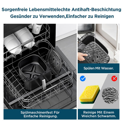 Midea Heissluftfritteuse 5L HeatXpress Easy-View – Schwarz