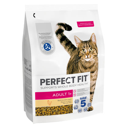 Perfect Fit Katzen-Trockenfutter Adult 1+ mit Huhn, 3 x 2,8 kg