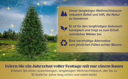 EveXmas Adele Künstlicher Weihnachtsbaum - Grün 185cm beleuchtet