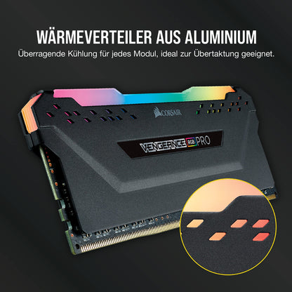 Corsair Vengeance RGB PRO DDR4 32GB 3600MHz Speicherkit - Schwarz