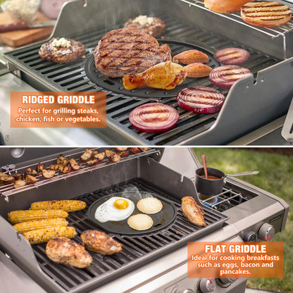 onlyfire Gusseisen Grillplatte Wendeplatte für Weber GBS Grills