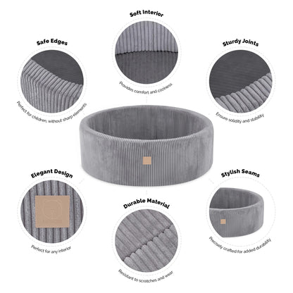 MISIOO Bällebad Schaumstoff 90x30cm - 200 Bälle für Kinder