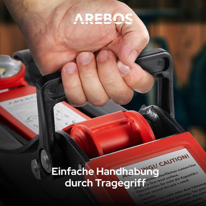Arebos Hydraulischer Rangierwagenheber Flachheber – 2T PKW