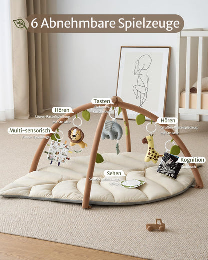 Blissful Diary Spielbogen Baby mit Spieldecke und 6 Spielzeugen
