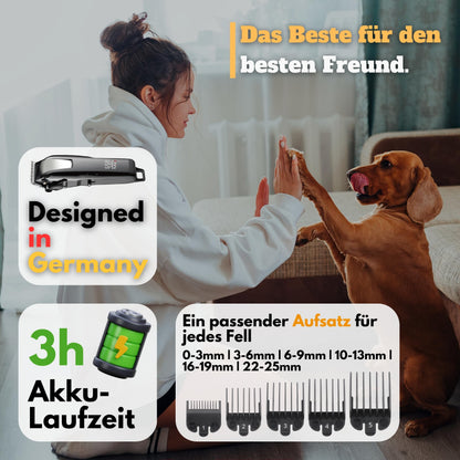 Alpenstern Hundeschermaschine – leiser Hundetrimmer mit 3h Akku