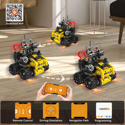 CUBIMANA Technik Roboter Bauspielzeug 5 in 1 mit App & Fernsteuerung
