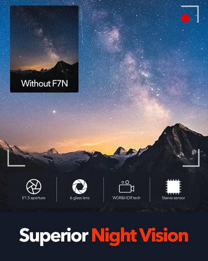 REDTIGER F7N 4K Dashcam Front/Rear mit 64GB Karte