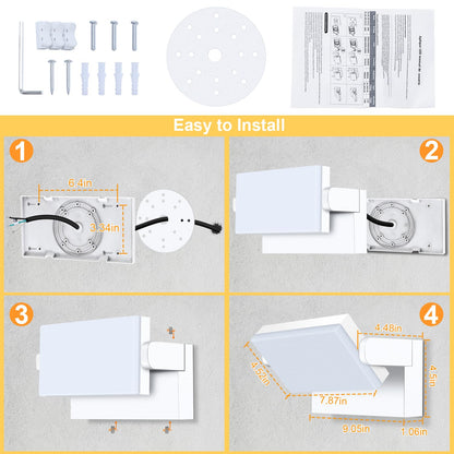 ledmo 60W LED Wandleuchte aussen schwenkbar IP65 - Warmweiss