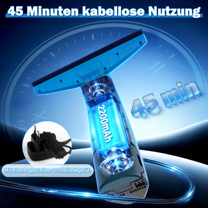 EAVE Fenstersauger Set Akku WC03BL mit 28 cm Saugdüse und 200 ml Tank