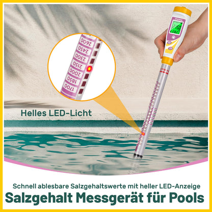 UIUZMAR Digitaler Poolsalztester, Salzmessgerät 0–5100 ppm, UI-E03S