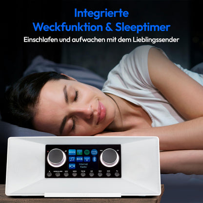 MEDION P85333 Internetradio mit WLAN und DAB+ – Weiss