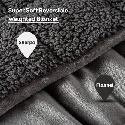 Sivio Sherpa Fleece Gewichtsdecke - 7kg Grau 120x180cm