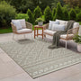 the carpet Calgary Outdoor Teppich, Boho Vintage, Beige, 200 x 280 cm – Flachgewebe mit Rautenmuster