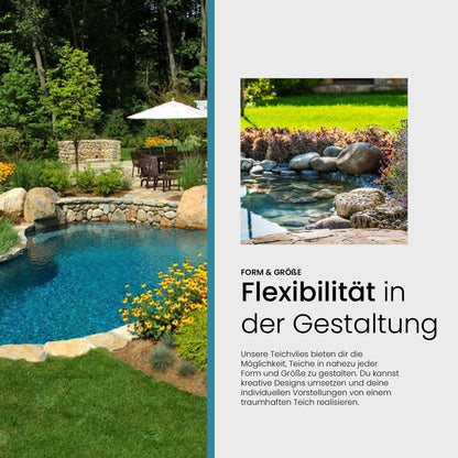 TeichVision Teichvlies 500 g/m², 15 x 2 m, Poolunterlage grau