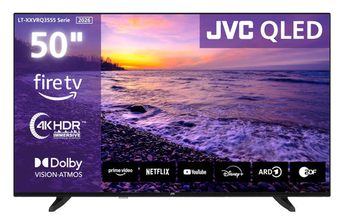 JVC LT-50VRQ3555 50 Zoll 4K QLED Smart TV mit Fire TV und Alexa, Flachbildfernseher