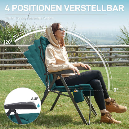 EVER ADVANCED Campingstuhl faltbar, 4-fach verstellbar, bis 150 kg