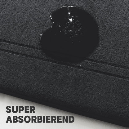 chakme Badezimmerteppich Set 3-teilig, Memory-Schaum, schwarz