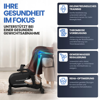 HELDENWERK Pedaltrainer PRO Set – TÜV/GS geprüft & leise
