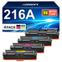 NOGIVY 216A Toner Set kompatibel für HP Color LaserJet Pro, 4-Pack – vier Kartuschen in Schwarz, Cyan, Gelb und Magenta