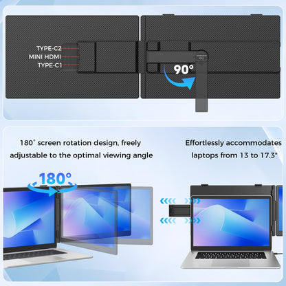 Siaviala KX2 Laptop Screen Extender 14 Zoll FHD IPS Dual-Monitor