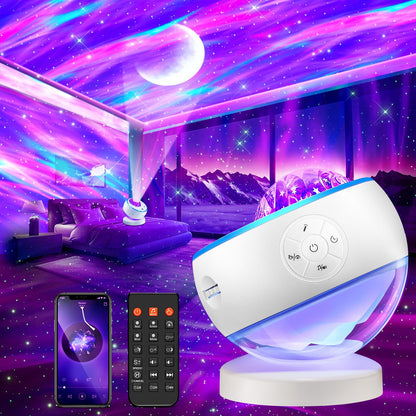 One Fire Sternenhimmel Projektor WH-E24 – Nachtlicht mit Bluetooth, LED-Projektion mit Aurora-Effekt