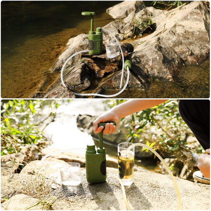 Purewell Outdoor-Wasserfilter mit Pumpe, 0,01 Mikron, tragbar