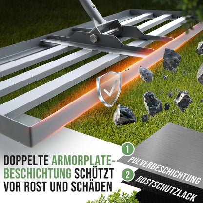 GREEN Spark Rasenrakel Ergonomisch Klicksystem - 80x30cm