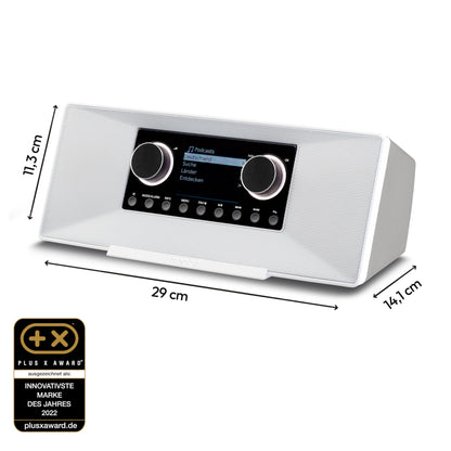 MEDION P85333 Internetradio mit WLAN und DAB+ – Weiss